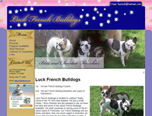 Tablet Screenshot of luckfrenchbulldogs.com